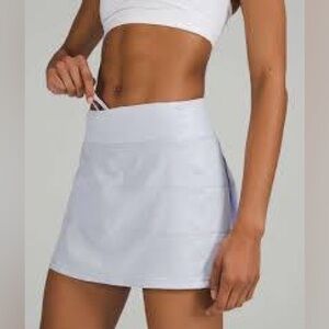 lululemon athletica Pace Rival mid rise Light Blue Mini Skirt